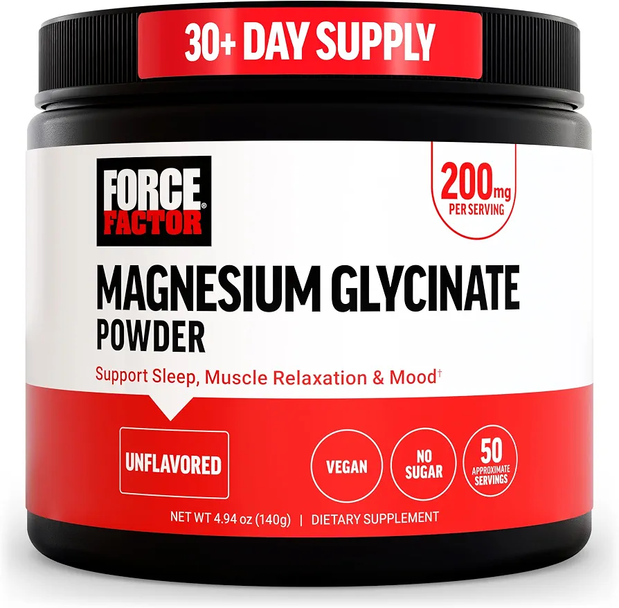 منیزیم گلیسینات فورس فاکتور 180 عددForce Factor Magnesium Glycinate 200m