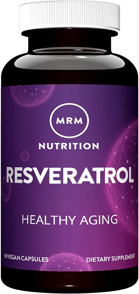 رزوراترول ۱۰۰ میلی‌گرم MRM Nutrition - برای زنان و مردان - مکمل آنتی‌اکسیدان ترانس-رزوراترول طبیعی برای سلامت سلولی، پشتیبانی از پیری و سلامت تغذیه‌ای، وگان، بدون گلوتن - ۶۰ وعده