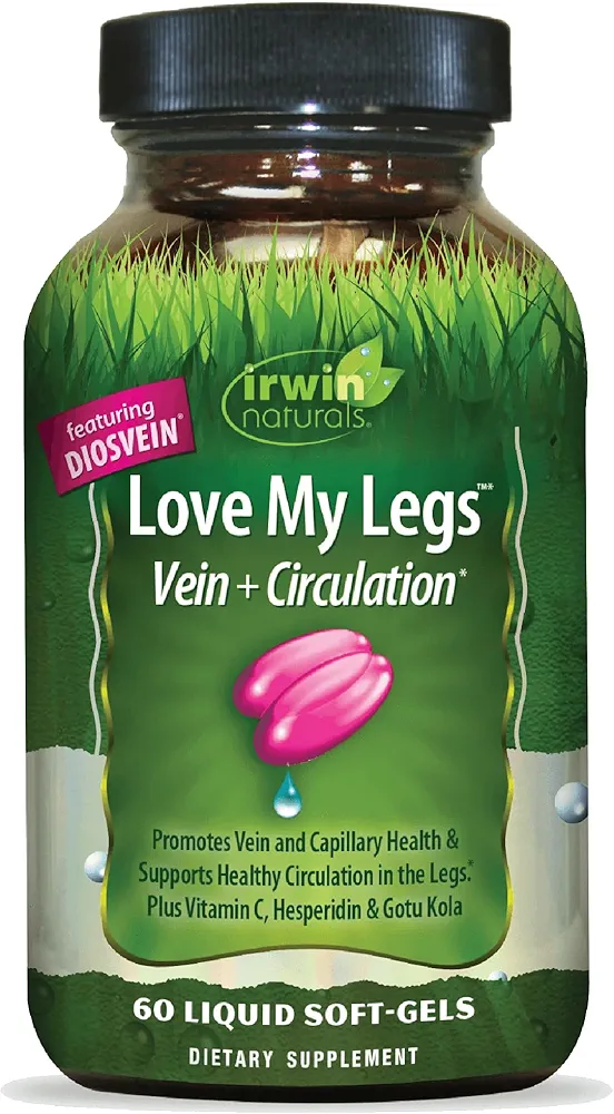 ایروین نچرالزIrwin Naturals Love My Legs سلامت رگ‌های پا، مویرگ‌ها و گردش خون پشتیبانی می‌کند