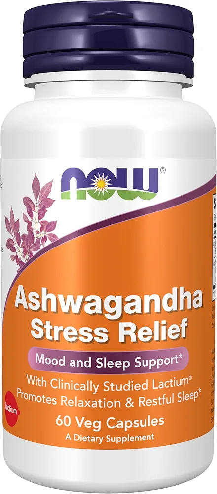 آشواگاندا ناو۶۰تایی Now Supplements, Ashwagandha Stress Relief