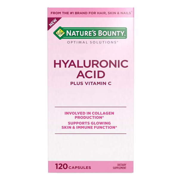 کپسول‌های هیالورونیک اسید پلاس ویتامین C نیچرز بونتی ۱۲۰ تاییNature's Bounty Vitamin C and Hyaluronic Acid