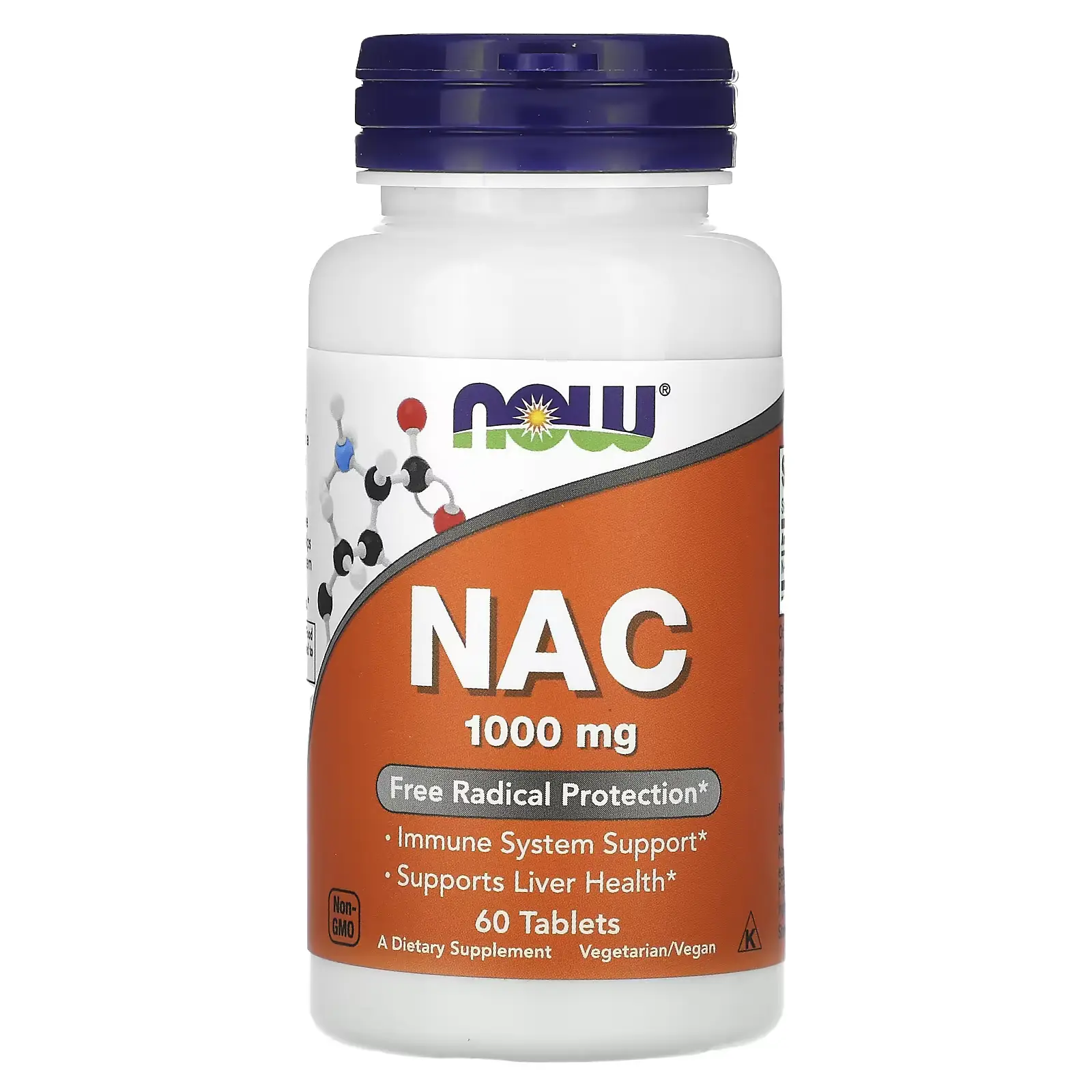 قرص استیل سیستین NOW Foods NAC N-Acetyl-L-Cysteine 1000mg (60 عددی)
