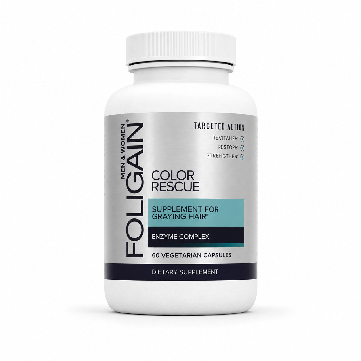 کپسول ضد سفیدی مو فولیگین 60 عددیFOLIGAIN® Color Rescue Supplement For Graying Hair