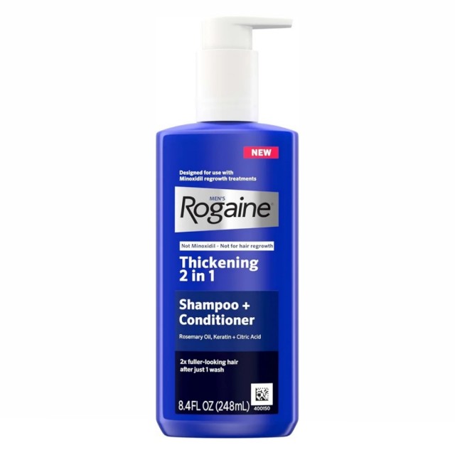 شامپو ضخیم کننده و نرم کننده ۲ در ۱ روگین آقایان 248 میل ساخت آمریکاRogaine Men's Thickening 2 in 1 Shampoo + Conditioner