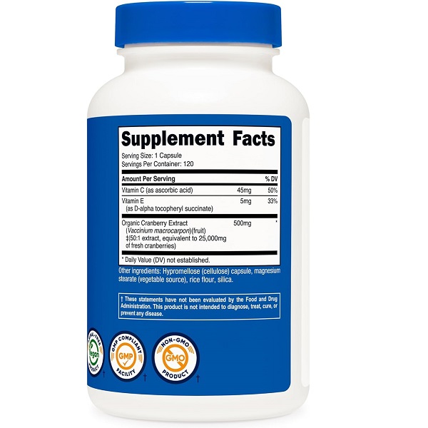 عصاره کرن بری نوتری کاست(۱۲۰عددی) Nutricost Cranberry Extract