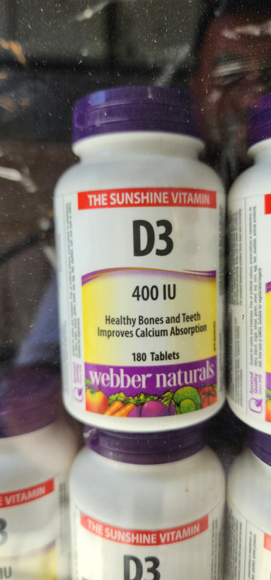 ویتامین Webber Naturals D3 ۴۰۰iu وبر نچرالز (180 عددی) Webber Naturals D3 2500iu