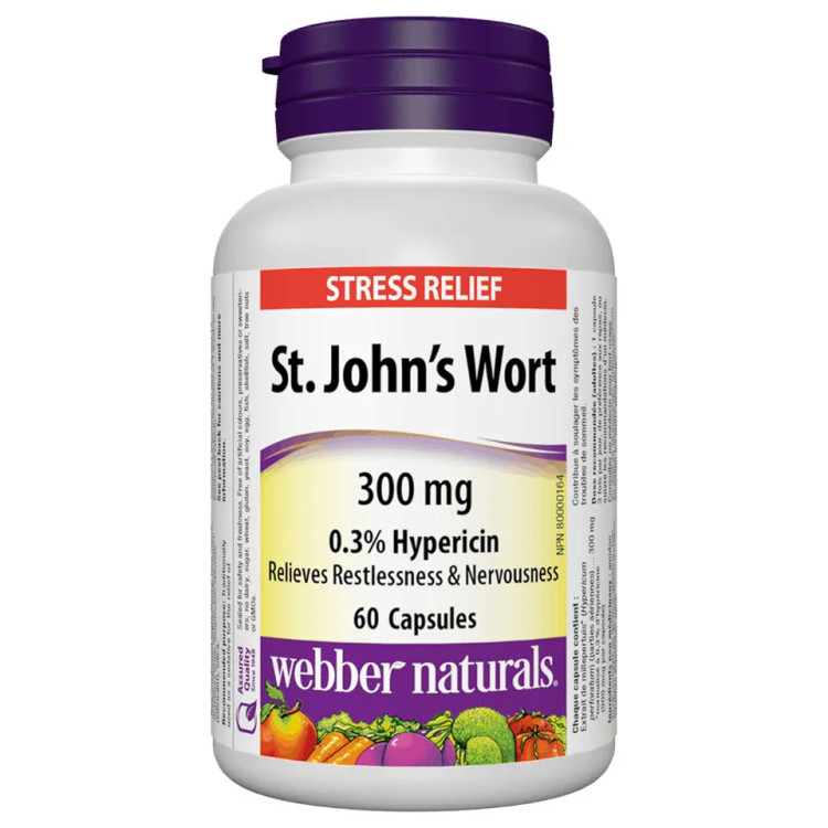کپسول علف چای سنت جانز وورت ۳۰۰ میلیگرم : Webber Naturals St. John’s Wort 300 mg Hypericum perforatum