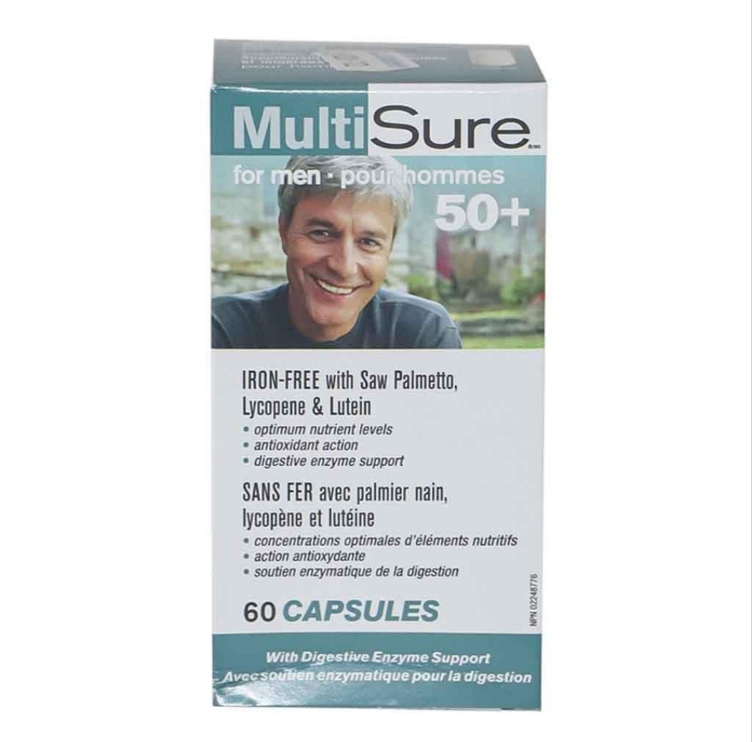 مولتی‌ویتامین و مینرال بالای ۵۰ سال وِبر نچرالز – ۶۰ عددیWebber Naturals MultiSure 50+ – 60 Capsules