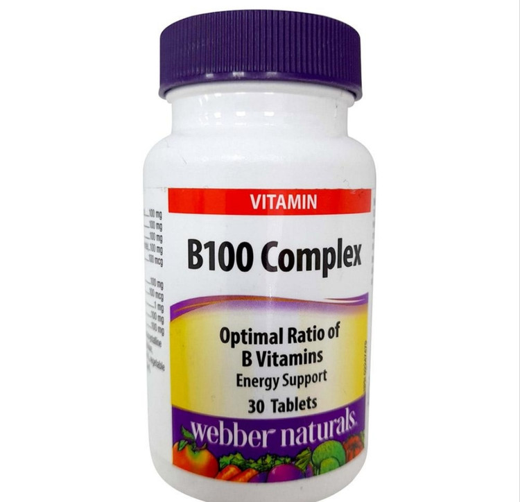 ب ۱۰۰ کامپلیت وِبر نچرالز ۳۰ عددیWebber Naturals B-100 Complete – 30 Tablets