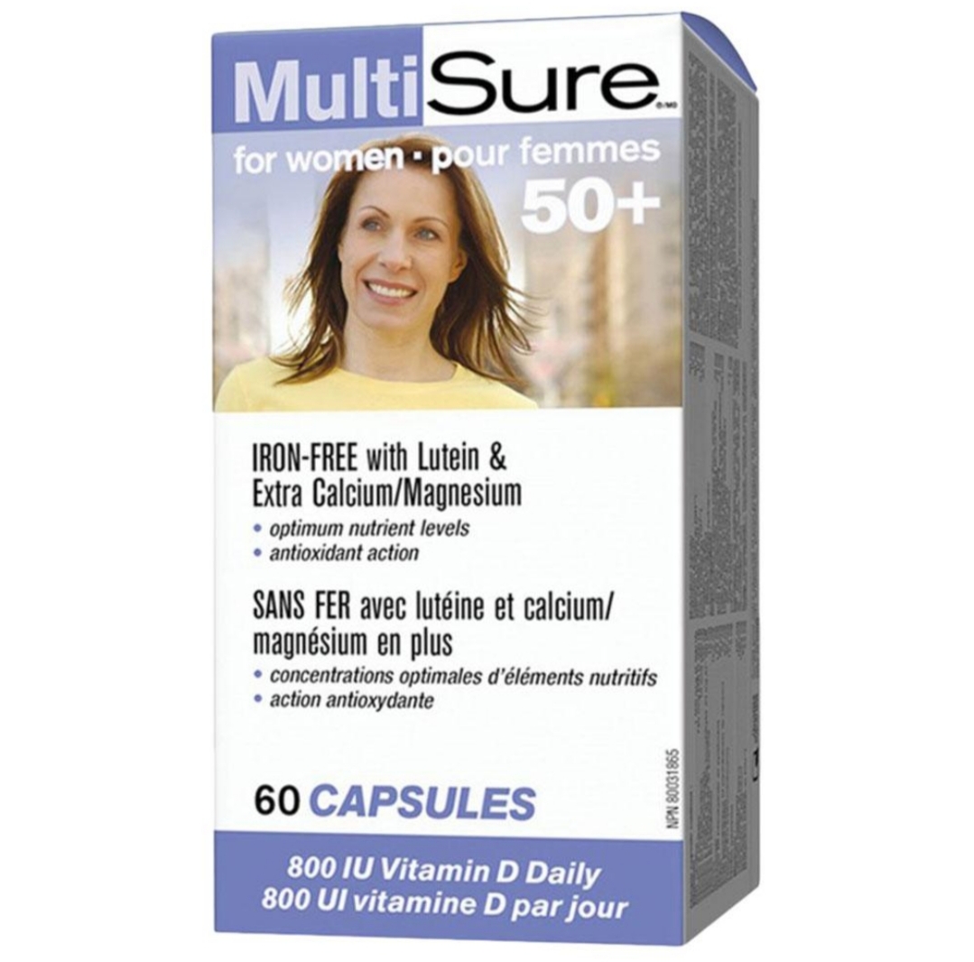 مولتی‌شور بانوان بالای ۵۰ سال وبر نچرالز۶۰عددی Webber Naturals MultiSure Women 50+