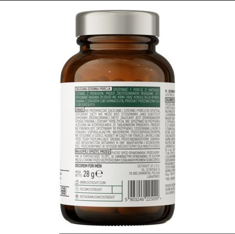دیکورم فور من استروویت ۶۰ کپسول | OstroVit Pharma Decorem For Men
