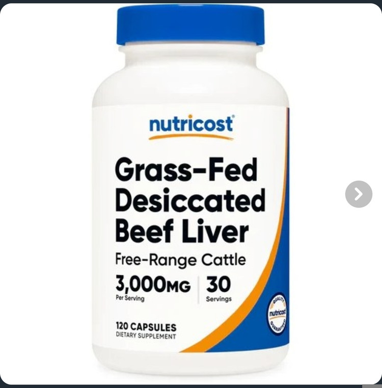 ناتریکاست ۱۲۰عددی Grass-Fed Desiccated Beef Liver