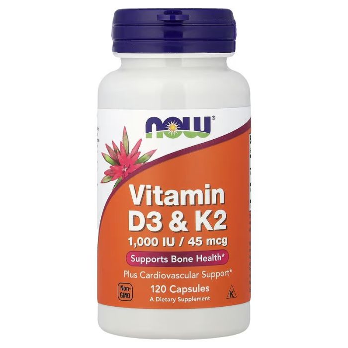 ویتامین D3 + K2 ناو فودز ۱۲۰ عددیNOW Foods Vitamin D-3 & K-2