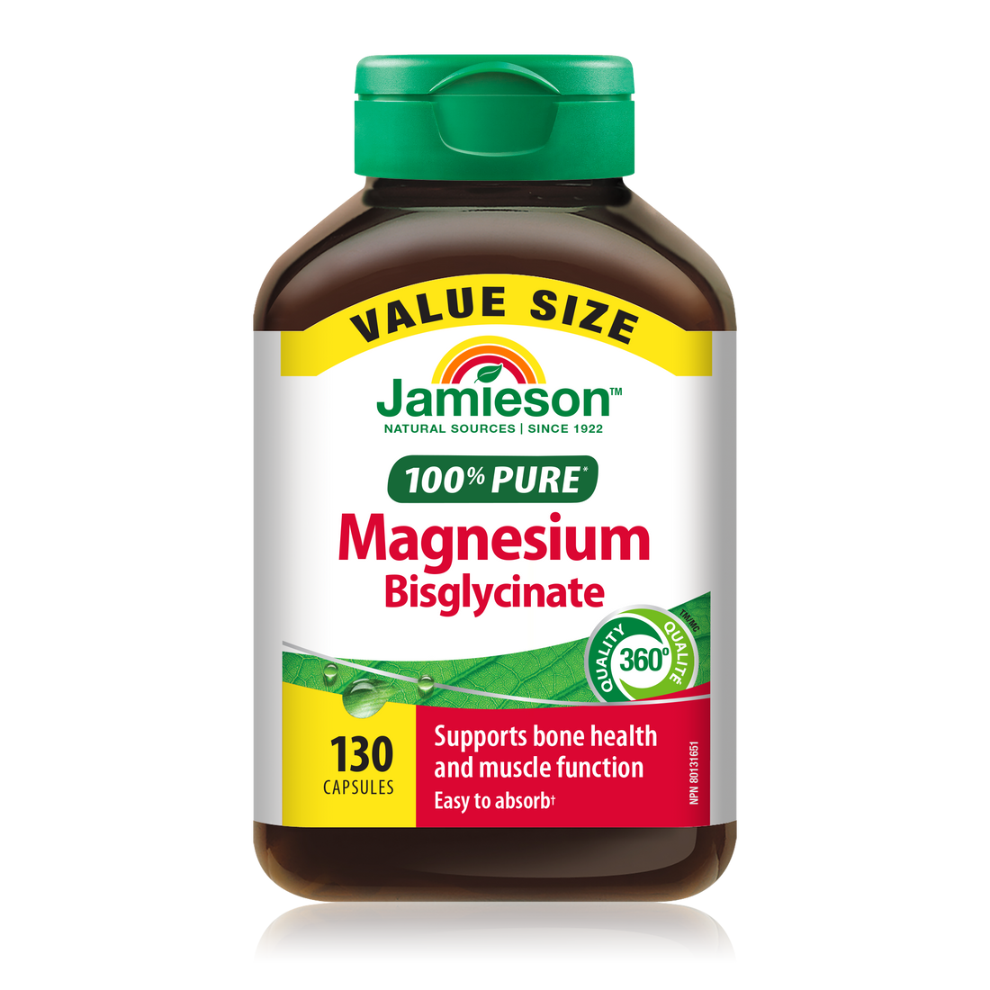 منیزیم بیس گلیسینات جمیسون ۱۳۰عددی 100 میل Jamieson Magnesium Bisglycinate