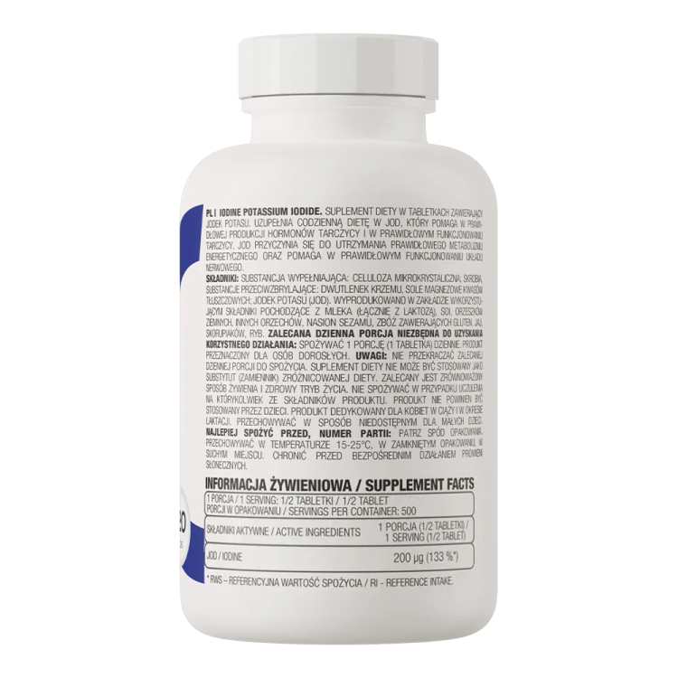 ید پتاسیم استروویت ۲۵۰ عددیOstroVit IODINE Potassium Iodide 200 μg