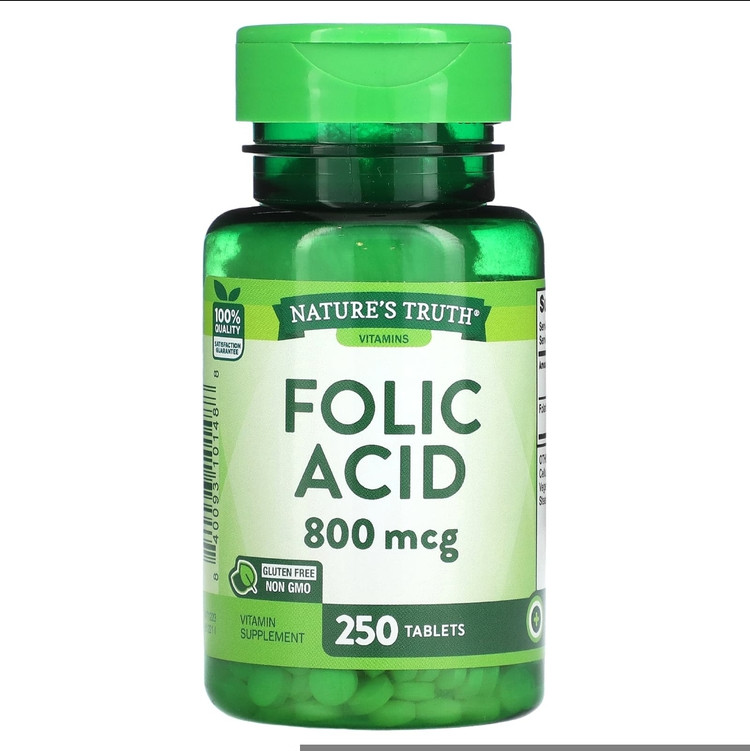فولیک اسید ۸۰۰ میکروگرم نیچر تروث | ۲۵۰ عدد Nature’s Truth Folic Acid 800 mcg – 250 Tablets