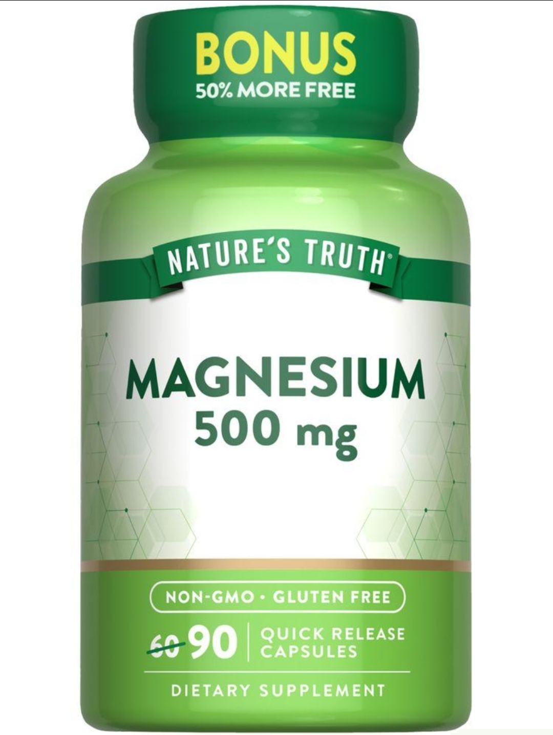 منیزیم اکساید ۵۰۰ میلی‌گرم نیچر تروث ۹۰ عددی Nature’s Truth Magnesium Oxide 500 mg – 90 Capsules