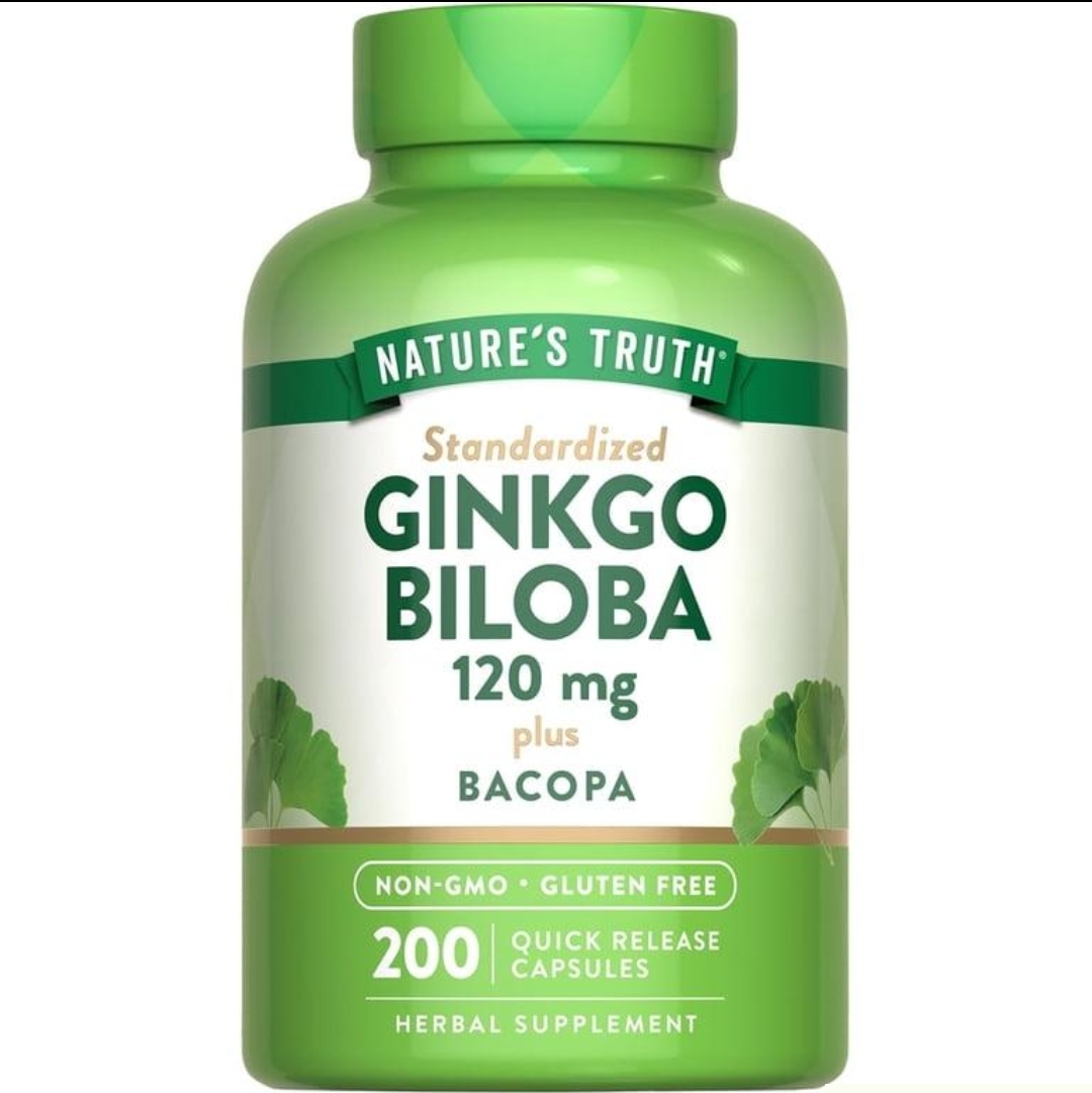 جینکو بیلوبا ۱۲۰ میلی‌گرم نیچرز تروث – ۲۰۰ عددیGinkgo Biloba Extract 120 mg with Bacopa