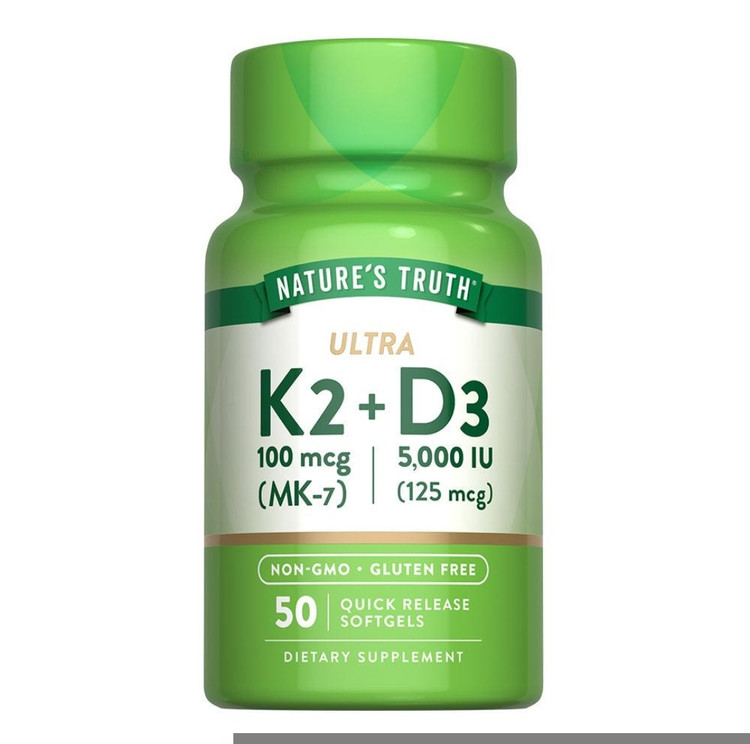 Vitamin D3 5000 IU + K2 100 mcg Nature’s Truth