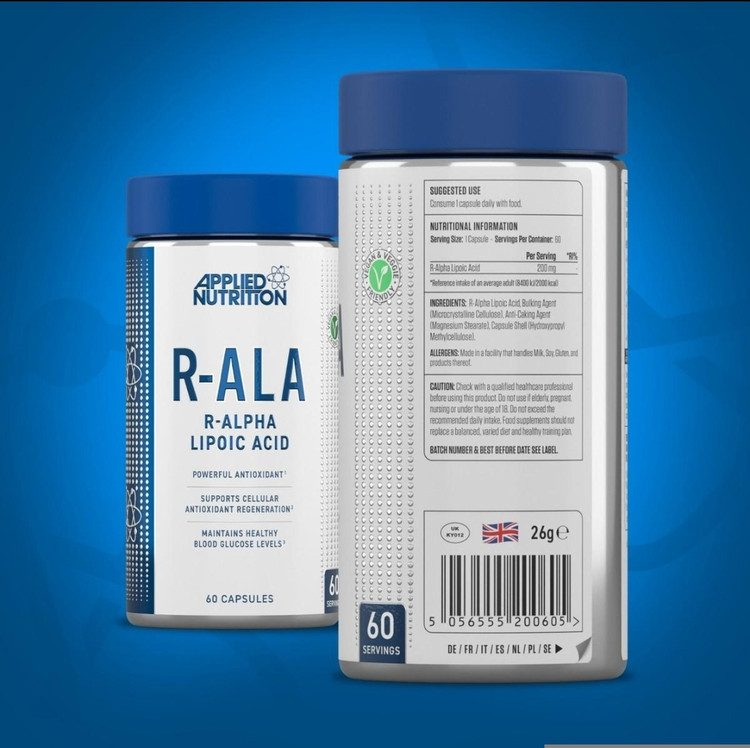 R-ALA اپلاید نوتریشن | 200 میلیگرم | 60 کپسولApplied Nutrition R-Ala 60 caps