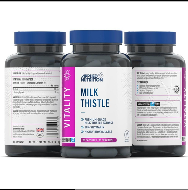 Milk Thistle (خار مریم) – اپلاید نوتریشن، ۹۰ عددی(Milk Thistle) – Applied Nutrition | ۹۰ عددی
