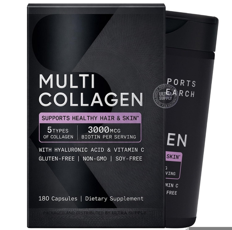 مولتی کلاژن اسپرتس ریسرچ – ۱۸۰ عددیSports Research Multi-Collagen Complex with Biotin