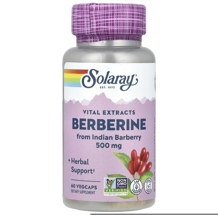 بربرین سولارای ۵۰۰ میلیگرم – ۶۰ عددیSolaray Vital Extracts Berberine 500