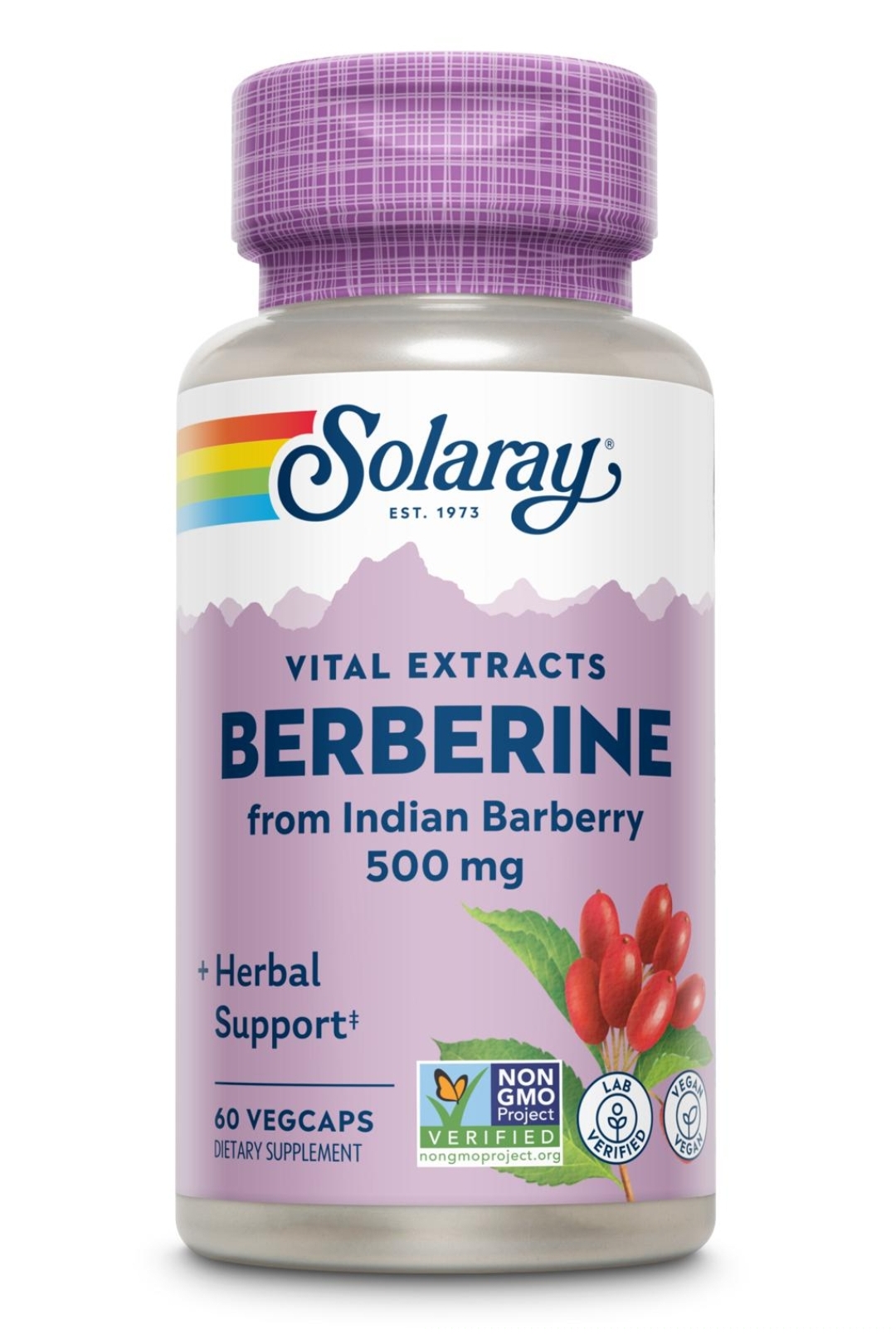 بربرین سولارای ۵۰۰ میلی‌گرم – ۶۰ عددیSolaray Vital Extracts Berberine 500