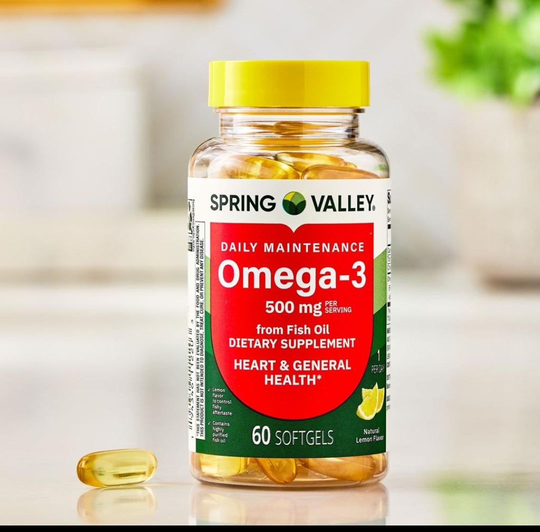 امگا ۳ Spring Valley – ۵۰۰ میلی‌گرم، ۶۰ عددیSpring Valley Omega-3 Fish Oil