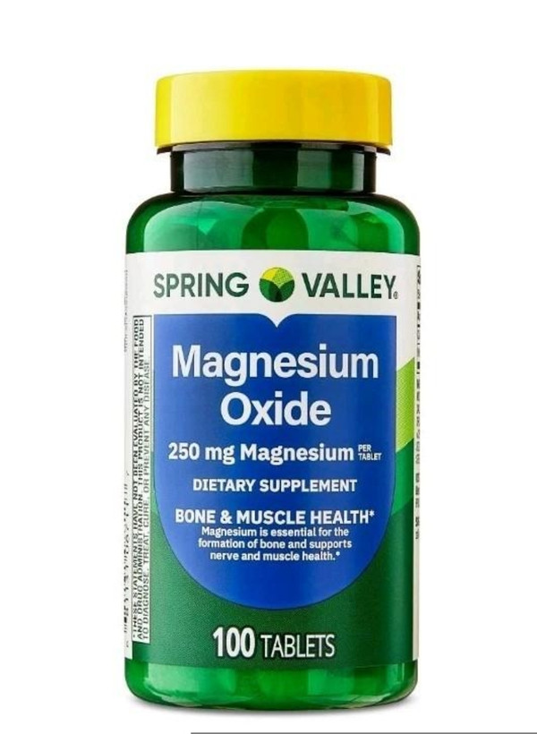 منیزیم اکساید اسپرینگ والی ۲۵۰ میلیگرم – ۱۰۰ عددیSpring Valley Magnesium Bone & Muscle Health