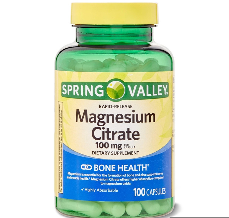 منیزیم سیترات Spring Valley – ۱۰۰ عددSpring Valley Magnesium Citrate