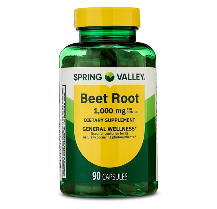 چغندر قرمز(Beet Root) Spring Valley – ۱۰۰۰ میلیگرم، ۹۰ عددیSpring Valley Beet Root