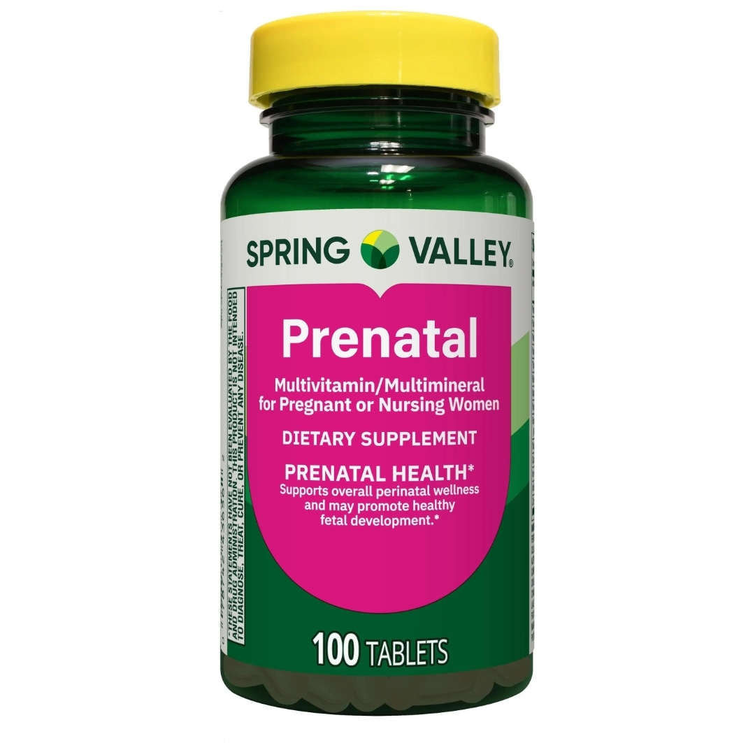مولتی‌ویتامین پریناتال اسپرینگ والی – ۱۰۰ عددیSpring Valley Prenatal Multivitamin