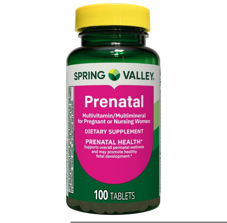 مولتیویتامین پریناتال اسپرینگ والی – ۱۰۰ عددیSpring Valley Prenatal Multivitamin