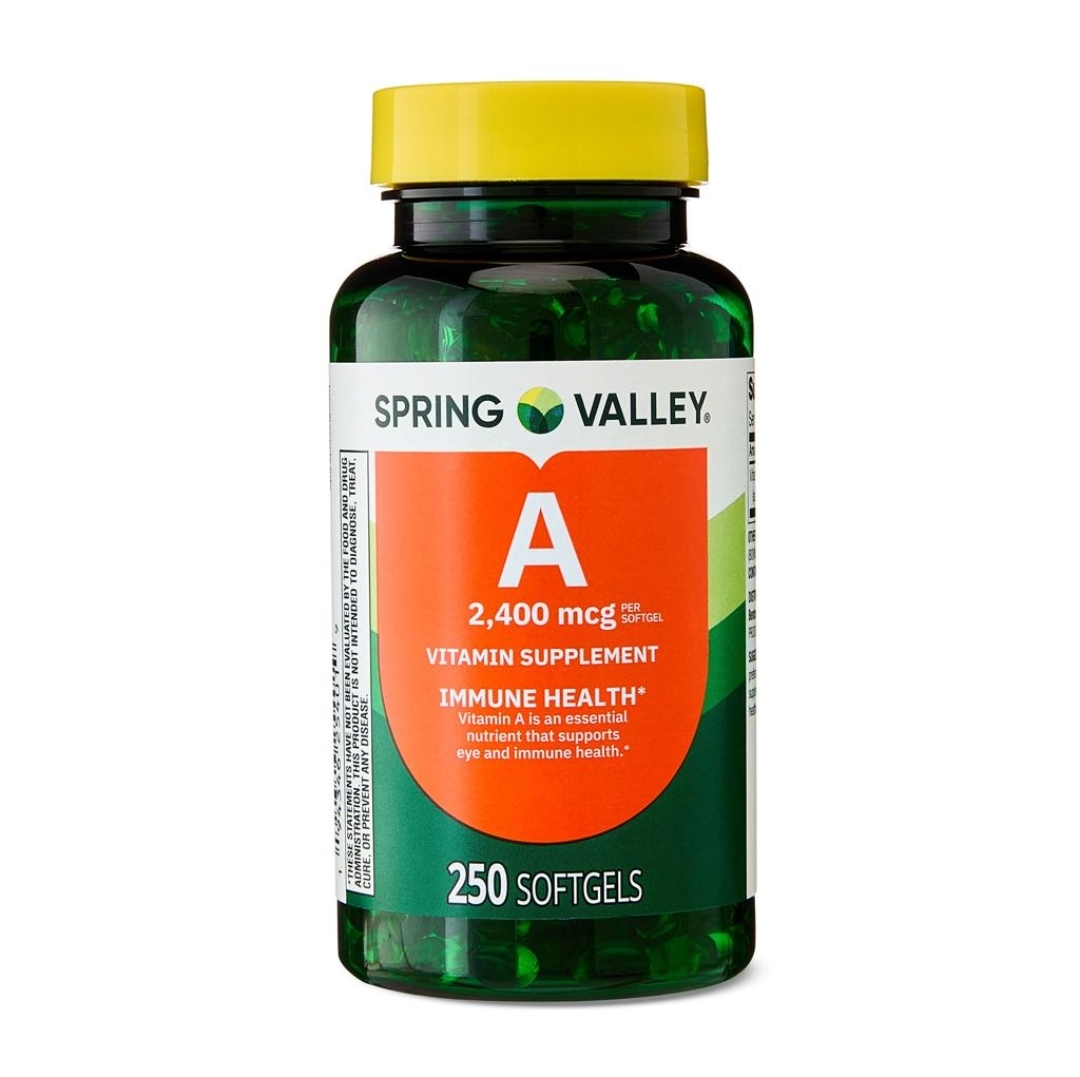 ویتامین A Spring Valley – ۲۴۰۰ میکروگرم، ۲۵۰ عددیSpring Valley Vitamin A