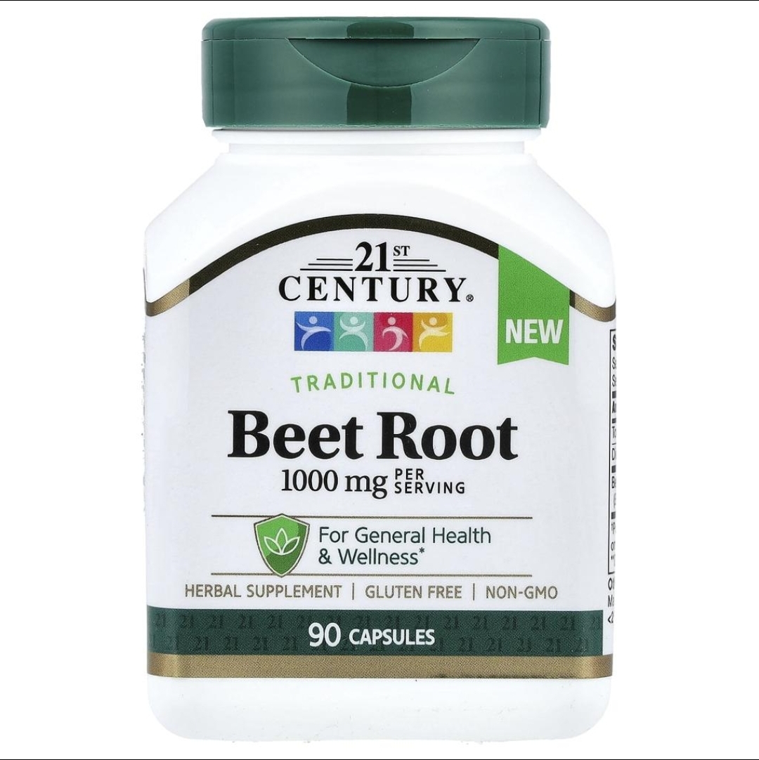 بیت‌روت ۱۰۰۰ میلی‌گرم ۹۰ کپسول 21st CenturyBeet Root 1000 mg