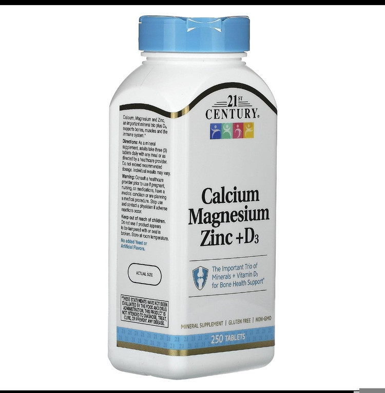 کلسیم منیزیم زینک + D3 — 21st CenturyCalcium Magnesium Zinc + D3