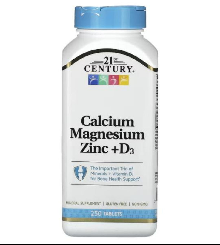 کلسیم منیزیم زینک + D3 — 21st CenturyCalcium Magnesium Zinc + D3