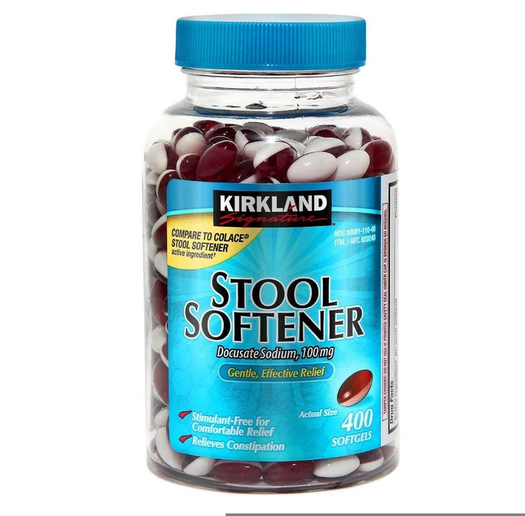 Kirkland Signature Stool Softener 100 mg – 400 Softgels