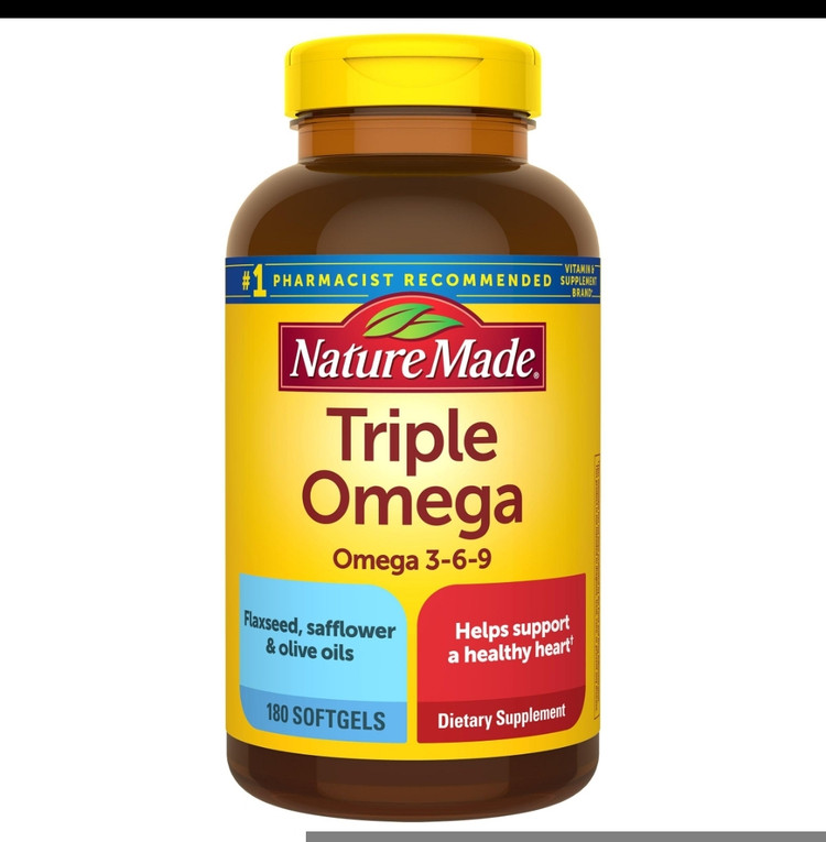 تریپل امگا ۳-۶-۹ نیچر مید – ۱۸۰ سافتژلNature Made Triple Omega 3-6-9