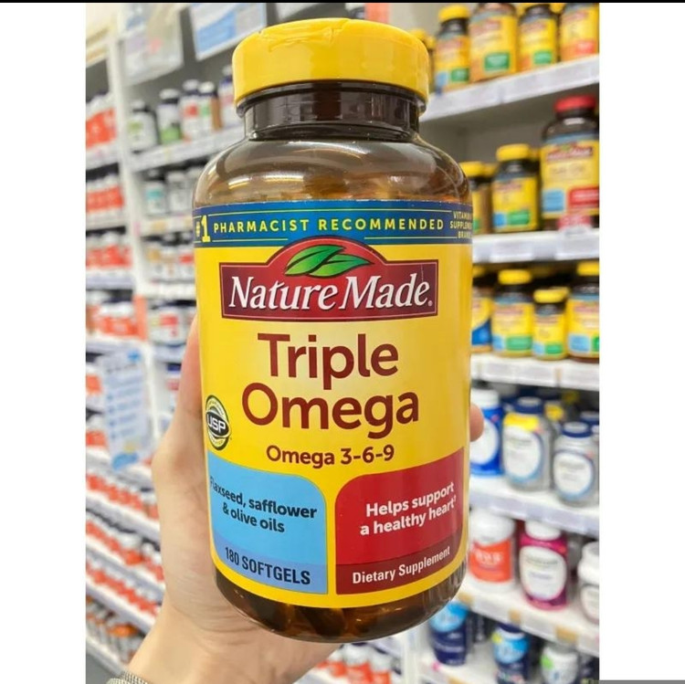 تریپل امگا ۳-۶-۹ نیچر مید – ۱۸۰ سافتژلNature Made Triple Omega 3-6-9