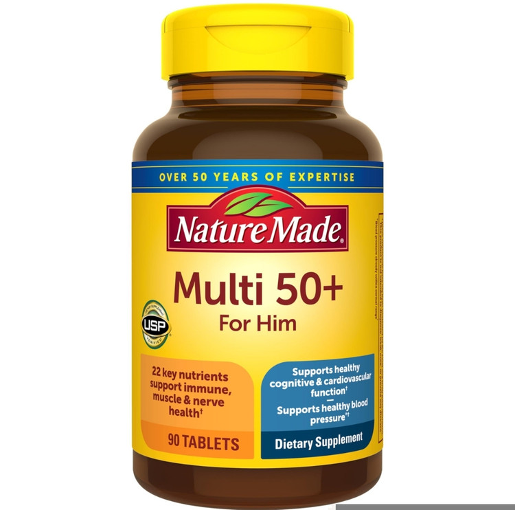 مولتیویتامین ۵۰+ فور هِر نیچر مید – ۹۰ عددیNature Made Multi For Her 50+ – 90 Tablet