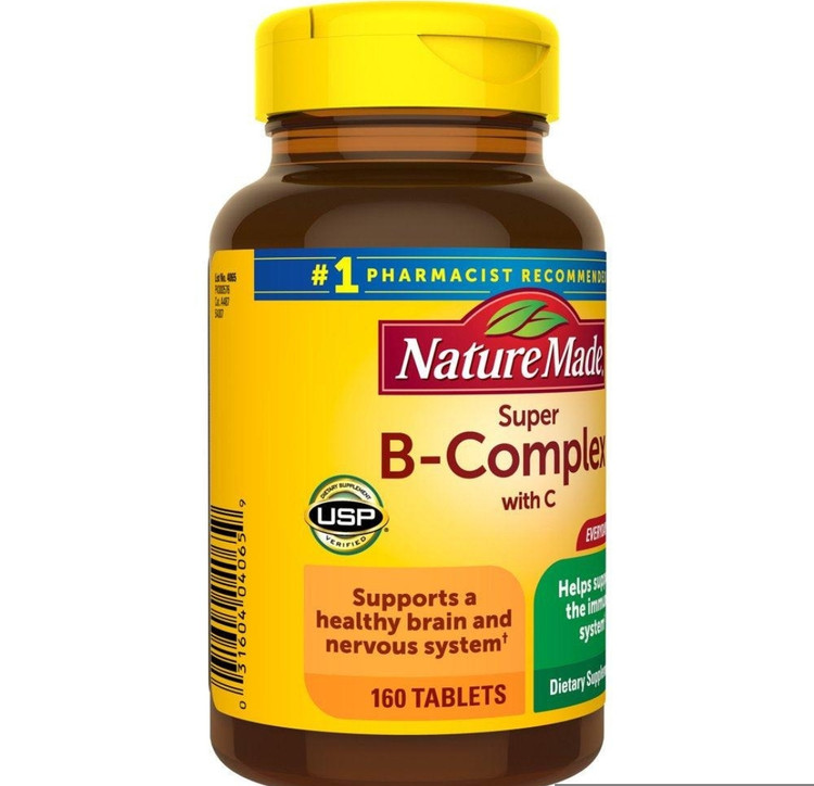 بکمپلکس با ویتامین C نیچر مید – ۱۶۰ عددیSuper B-Complex with Vitamin CNature Made