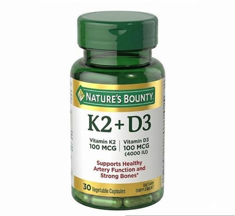 ویتامین K2 + D3 نیچرز بونتی – ۳۰ عددیNature’s Bounty K2 + D3