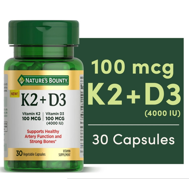 ویتامین K2 + D3 نیچرز بونتی – ۳۰ عددیNature’s Bounty K2 + D3