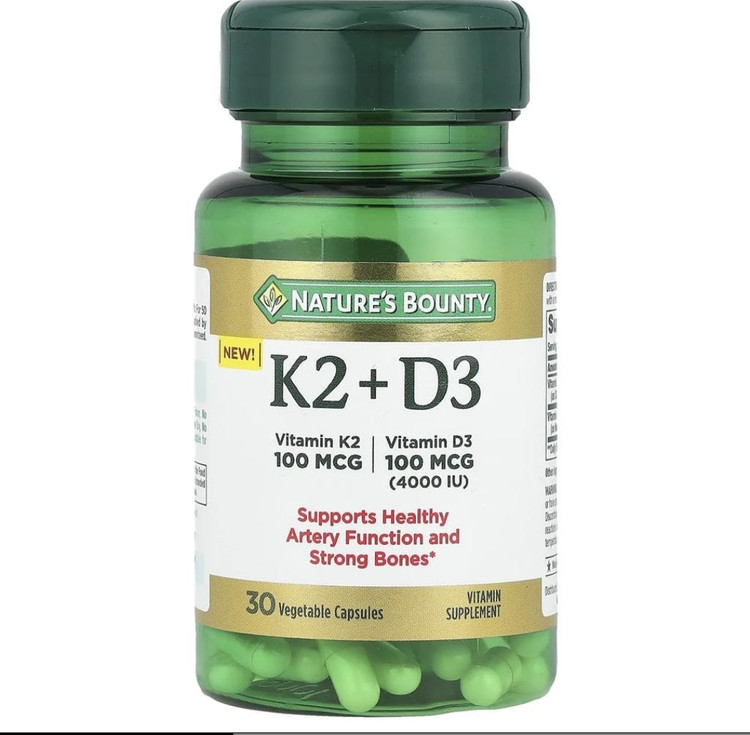 ویتامین K2 + D3 نیچرز بونتی – ۳۰ عددیNature’s Bounty K2 + D3