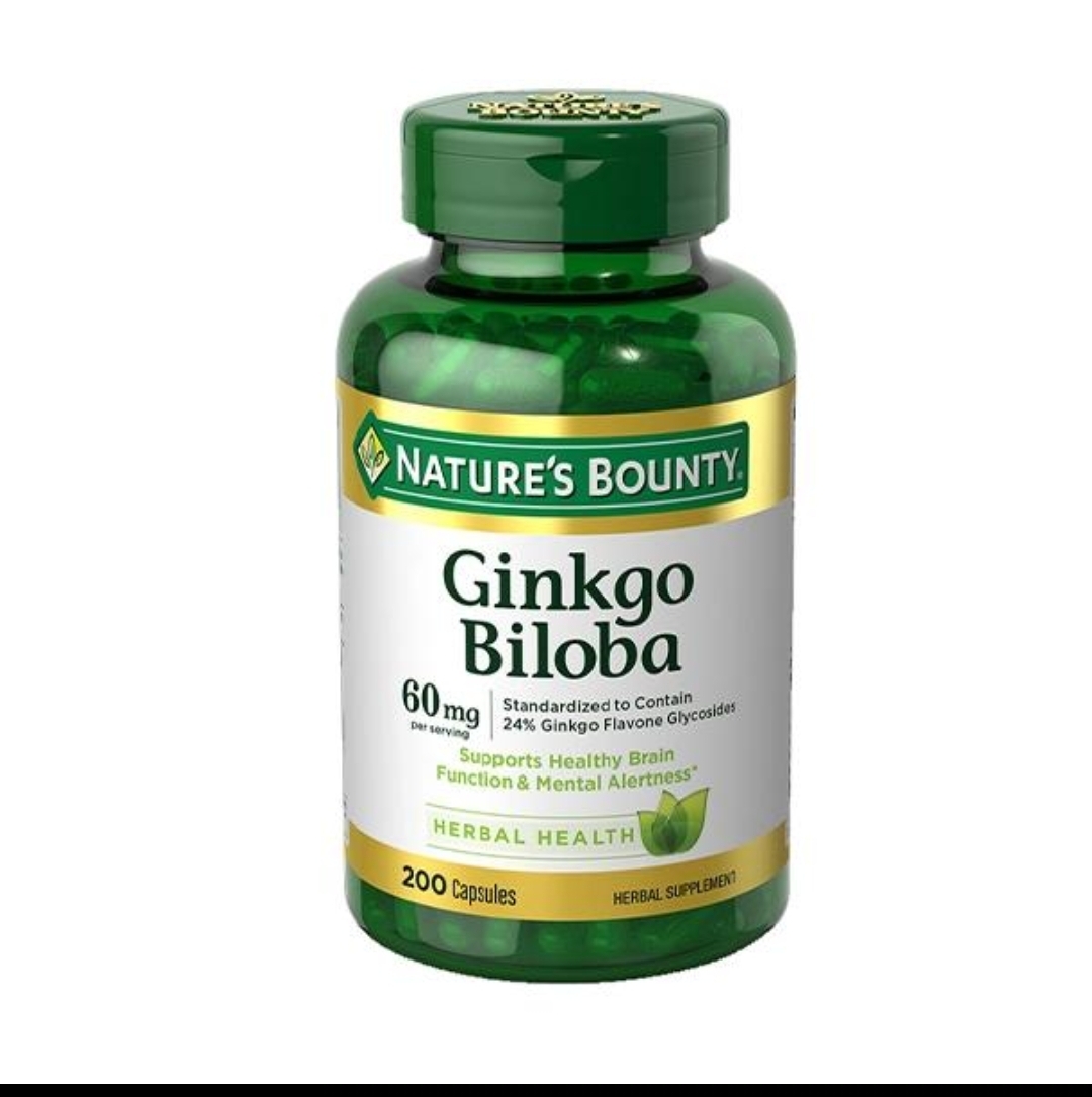 جینکوبیلوبا ۶۰ میلی‌گرم نیچرز بونتی – ۲۰۰ عددیNature’s Bounty Ginkgo Biloba 60 mg – 200 Capsules