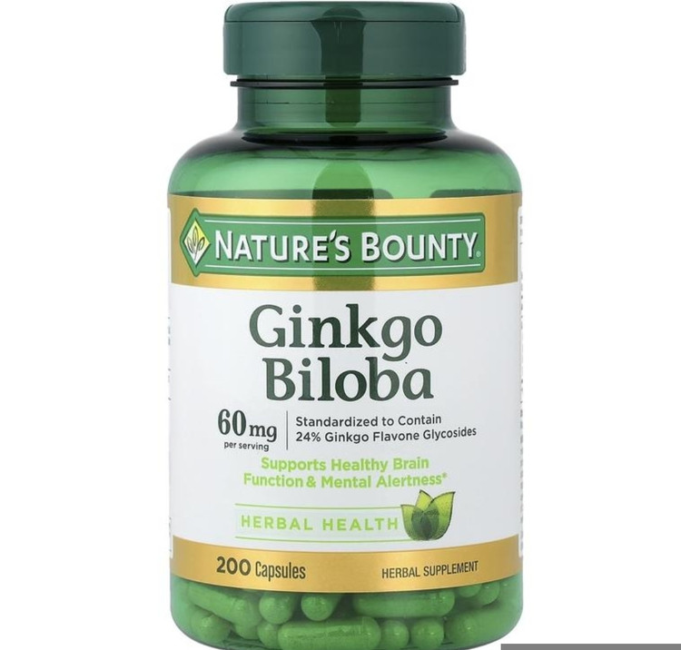 جینکوبیلوبا ۶۰ میلیگرم نیچرز بونتی – ۲۰۰ عددیNature’s Bounty Ginkgo Biloba 60 mg – 200 Capsules