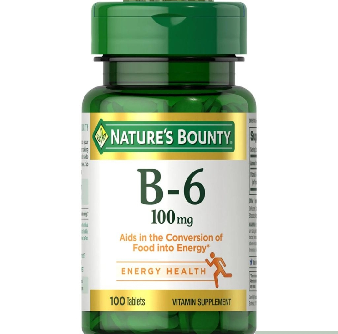 ویتامین B6 ۱۰۰ میلی‌گرم نیچرز بونتی – ۱۰۰ عددیVitamin B-6 100 mgNature’s Bounty