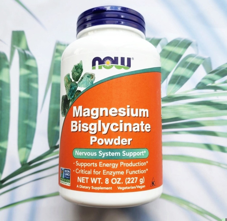 پودر منیزیم بیسگلیسینات ۲۲۷گرمNOW | NOW Magnesium Bisglycinate Powder